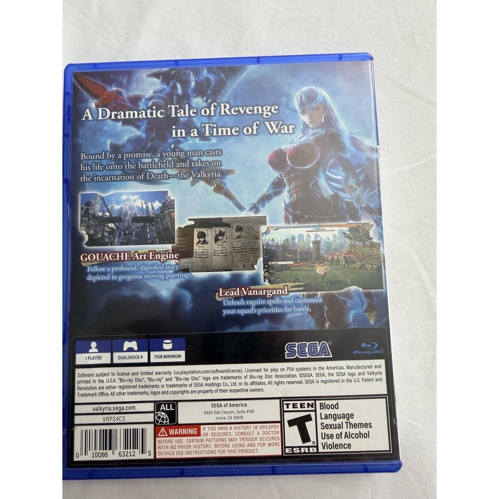 Valkyria Revolution PlayStation 4 PS4 Game T SEGA NTSC-U/C 2017 RPG‎ Action - Picture 2 of 5